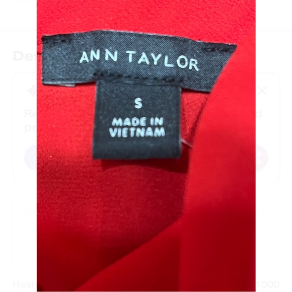 Ann Taylor Scarlet Sleeveless Blouse - Picture 3 of 3